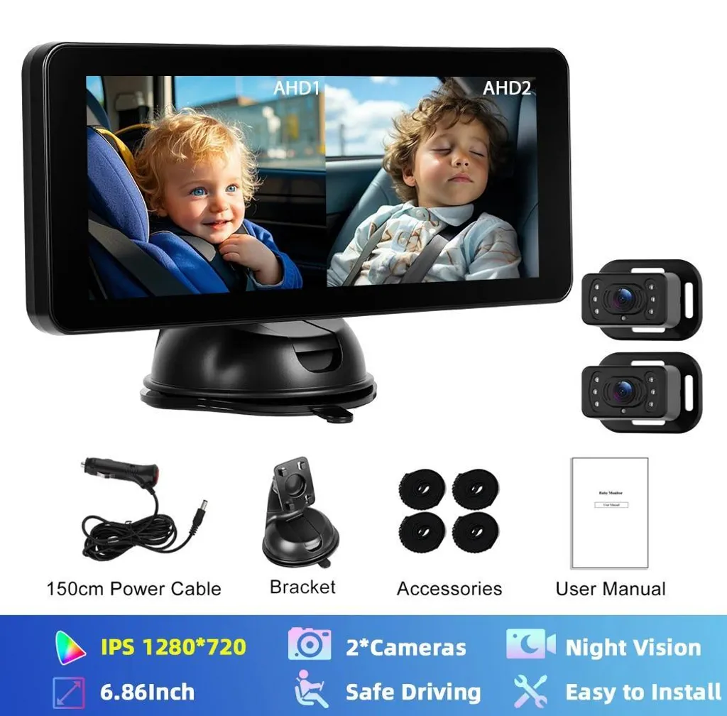 Autoradio CarPlay sans fil avec Écran HD 1280x768 et Caméra de Recul
