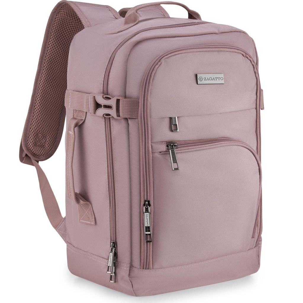 Zagatto Damen reiserucksack Handgepäck 40x20x25 20L WIZZAIR RYANAIR Rosa ZG990