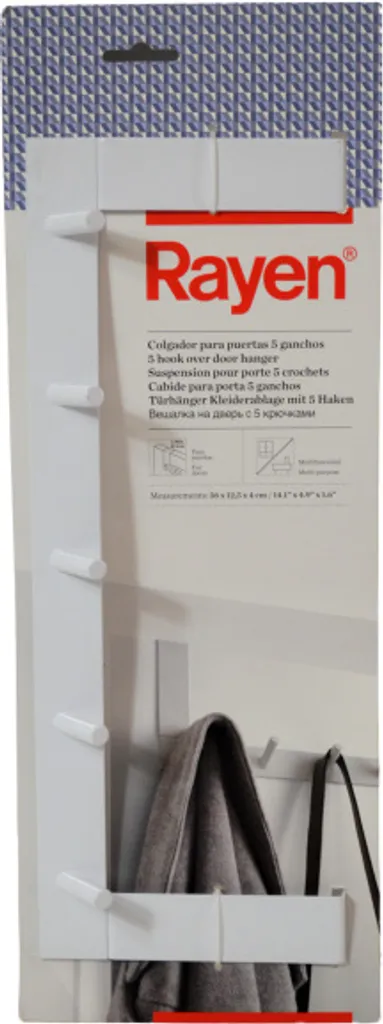 Gancio Sopraporta Multiuso Rayen: 5 Posti Extra Senza Bucare Muri