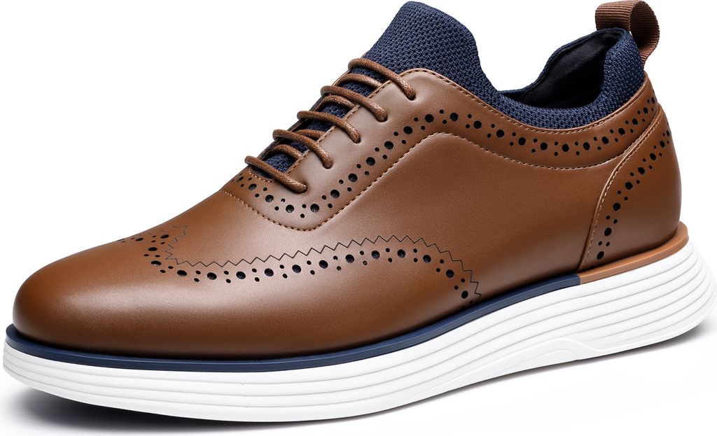 Bruno Marc Herren Anzugschuhe Schnürschuhe Business Schuhe, Farbe: Braun, Größe:46