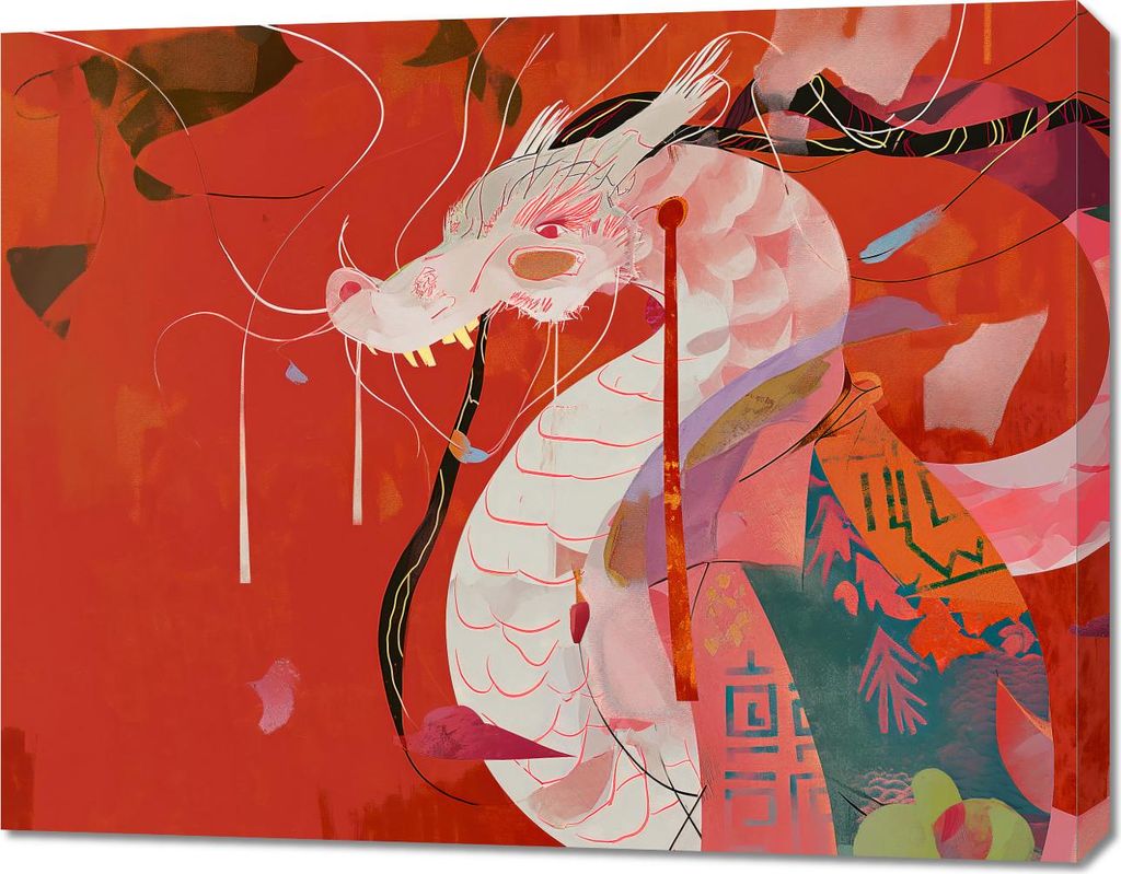 Bild 90x70cm Orientierungsdrache