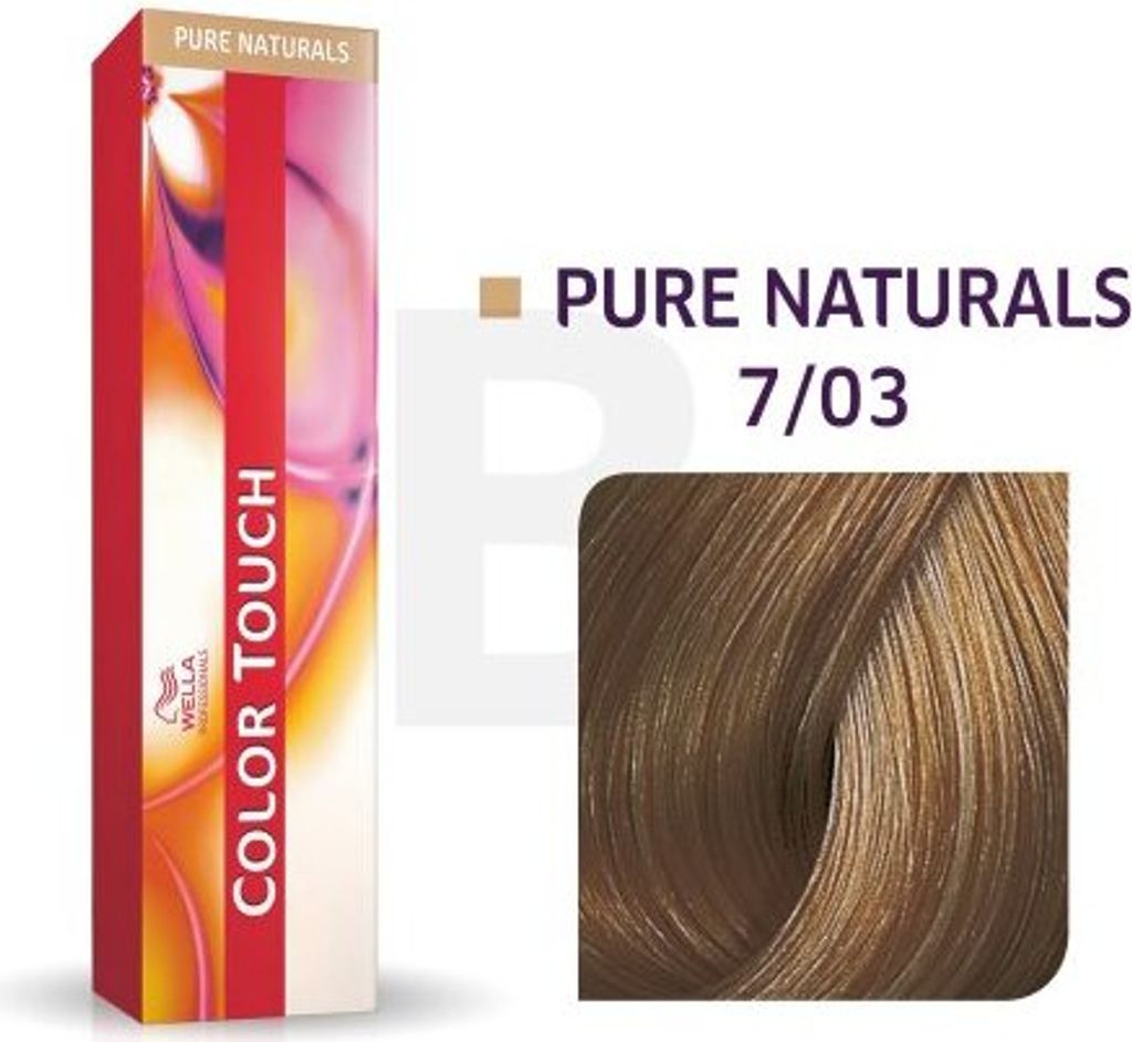 Wella Professionals Color Touch Pure Naturals Professionelle demi-permanente Haarfarbe mit einem multidimensionalen Effekt 7/03 60 ml