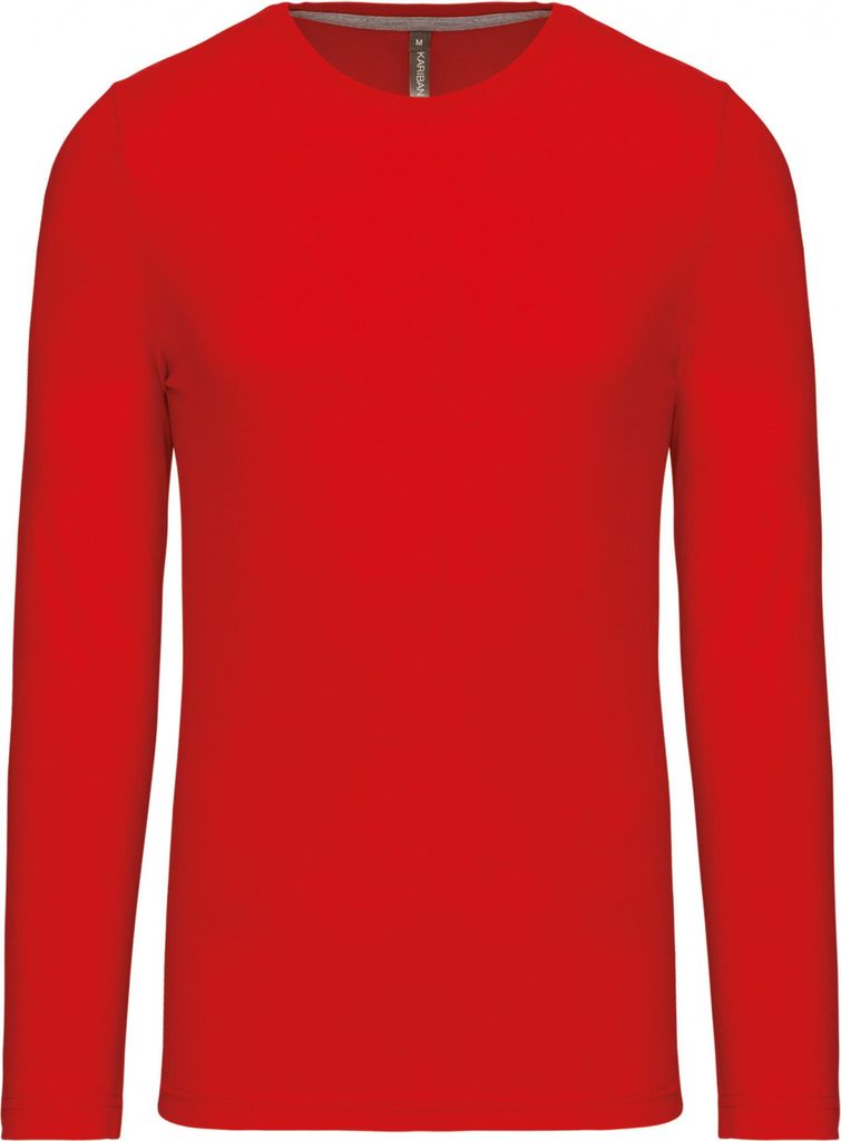 Kariban Mens long-sleeved crew neck T-shirt