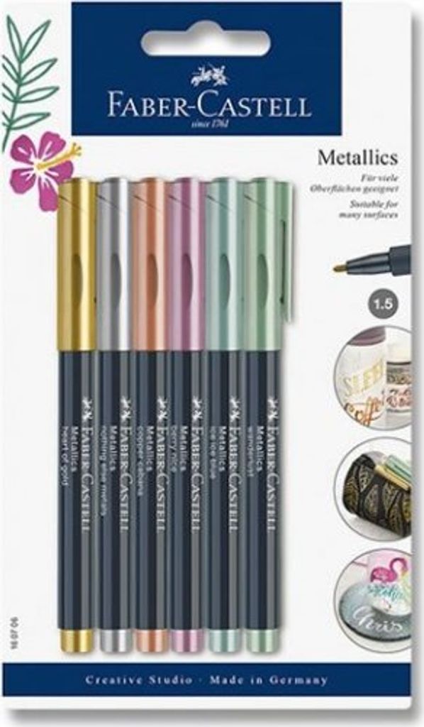 Faber-Castell 160706, 6 kusů, Měď, Zlato, Zelená, Obrázek produktu 