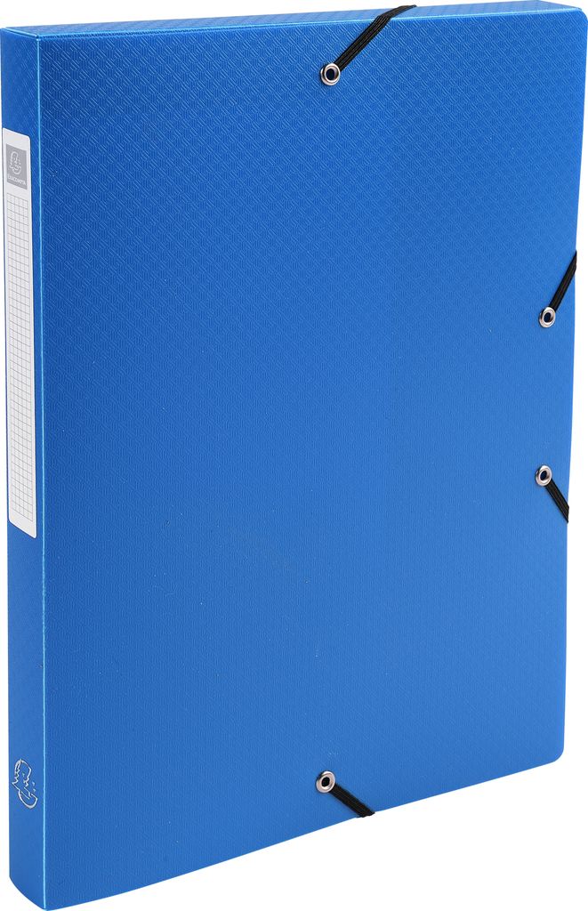 Exacompta 8x Archivbox aus PP 700μ Rücken 25mm, 25x33cm A4 - Hellblau - 59682E