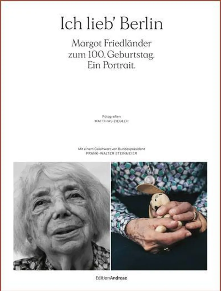 Livre Biographie Margot Friedländer J'aime Berlin Édition Centenaire