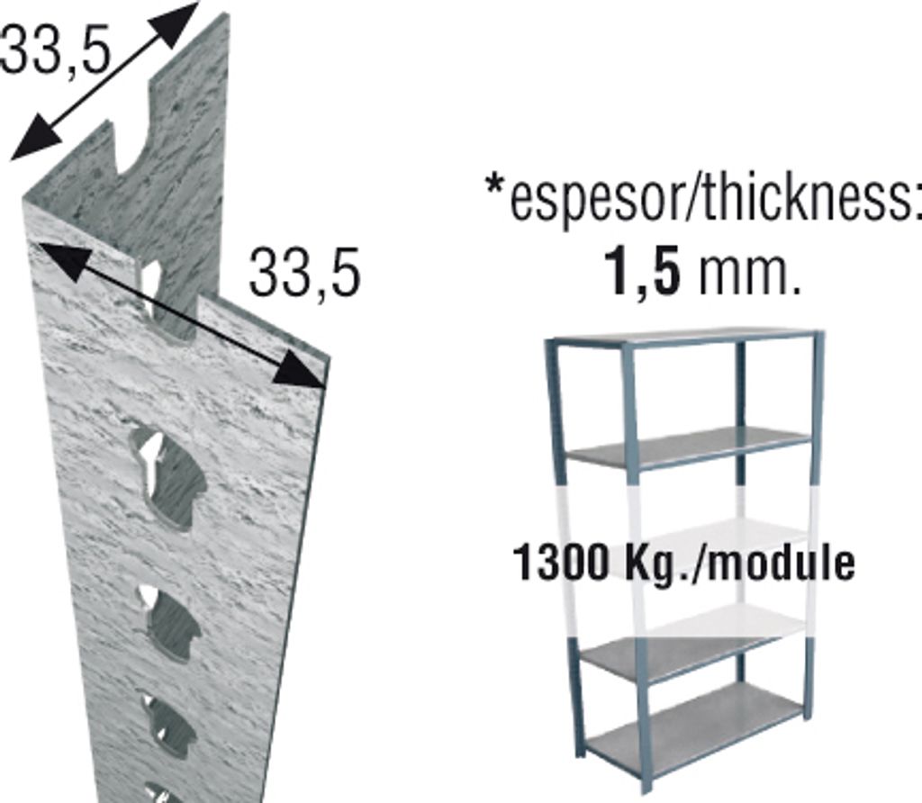 Sclick-Profil P/35 1000 Galva