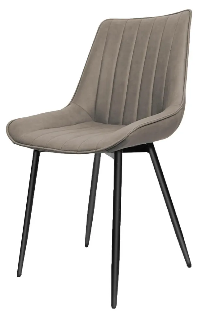Chaise de salle à manger robuste marron clair avec dossier ergonomique