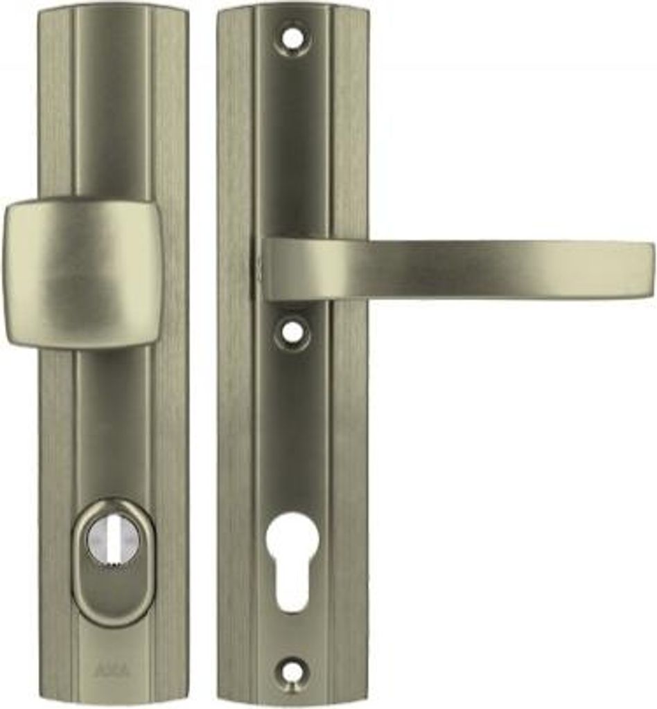 Axa Prestige 90 WB Griffabzieher Klasse 3 mit FLEX-Einsteckschutz (Brandschutz), Farbe F9 - Titan (Türstärke 74-83 mm)