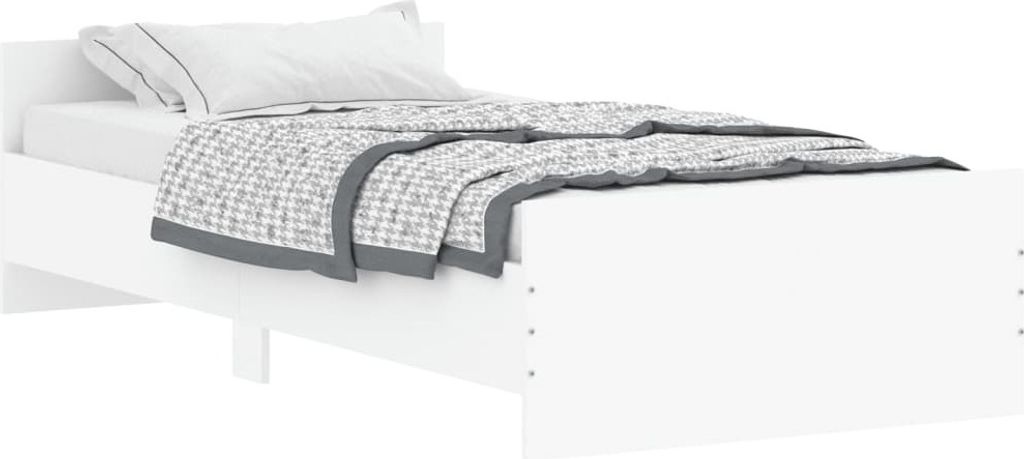 vidaXL Cadre de lit blanc 90x200 cm en bois composite Image du produit 