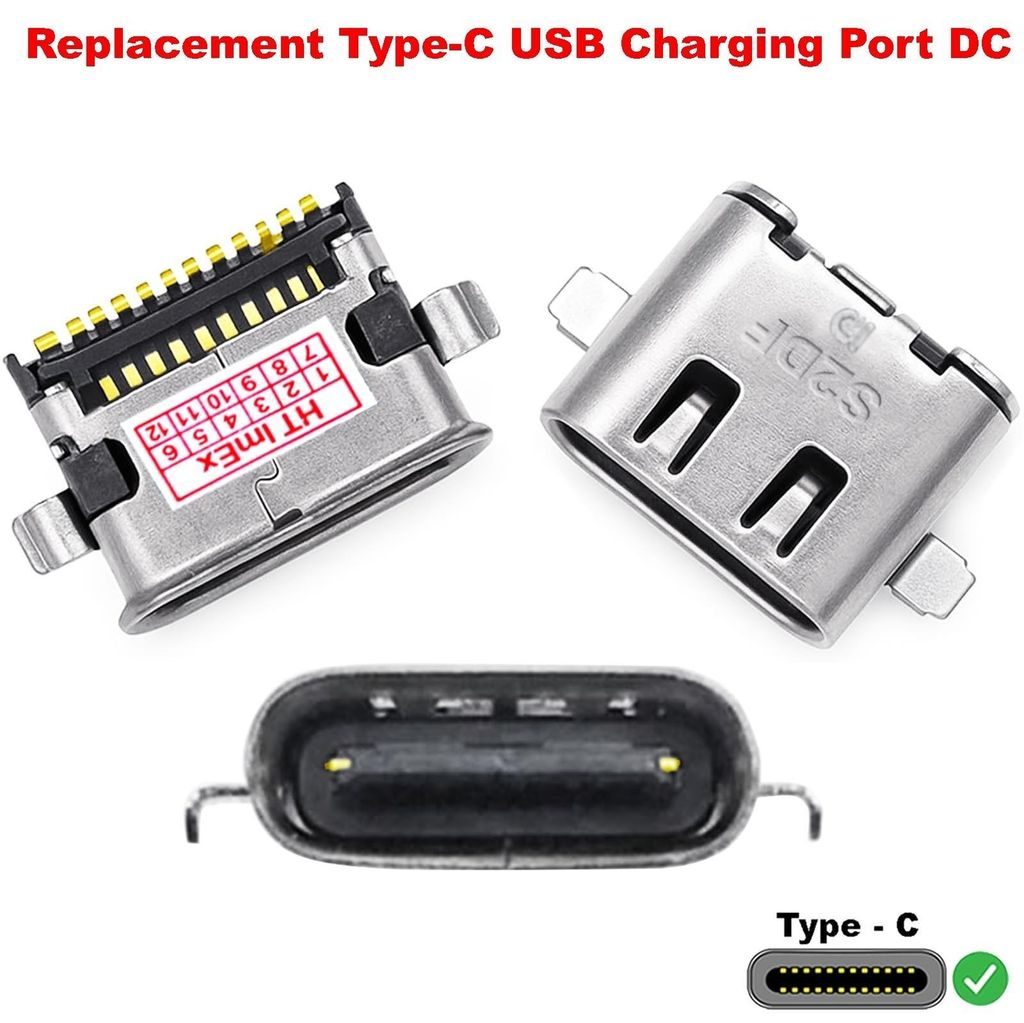 USB-C DC Jack Power Socket Charging Port Connector for Lenovo ThinkPad L15 Gen 2 (20X3), (20X4)