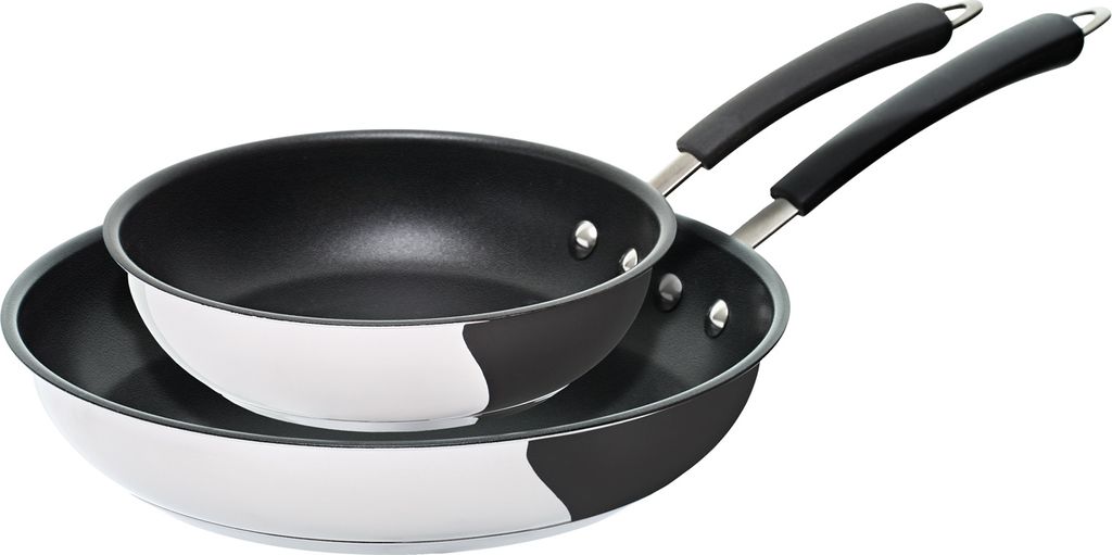Coolinato 2tlg Set Bratpfanne 20cm und 28cm aus Edelstahl