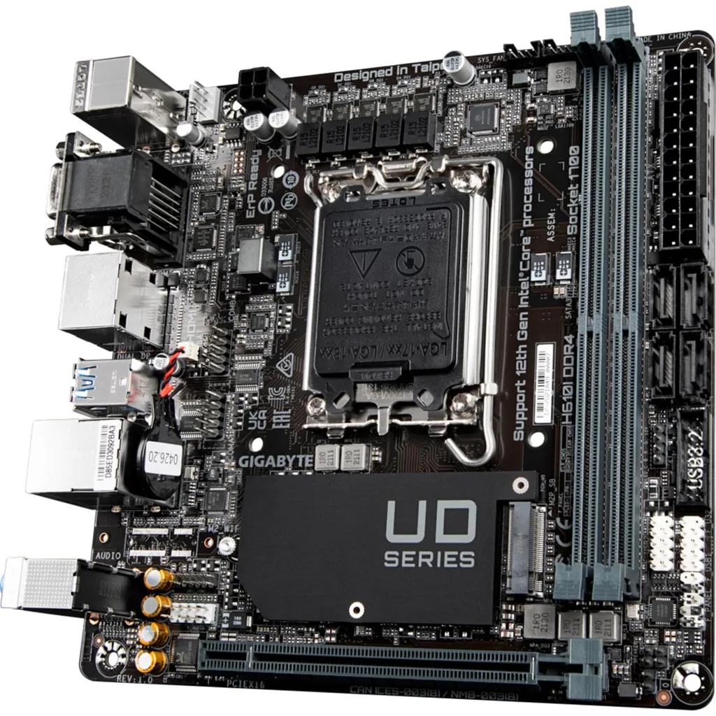Carte mère Mini-ITX Intel H610 GIGABYTE H610I DDR4 pour PC compact - 5