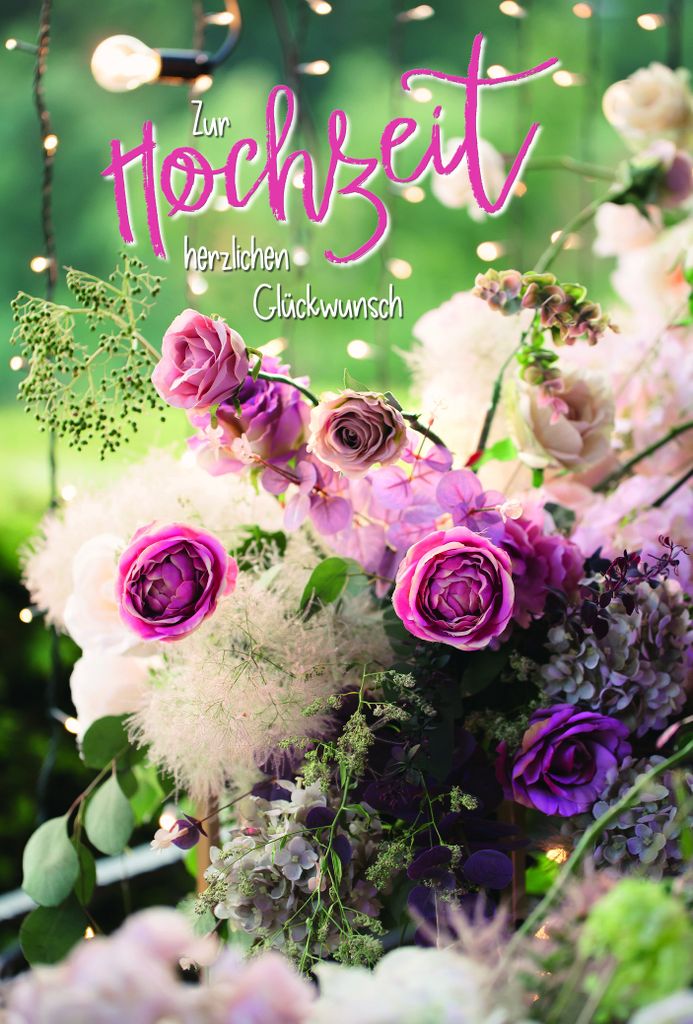 Hochzeit Karte mit Briefumschlag Blumen