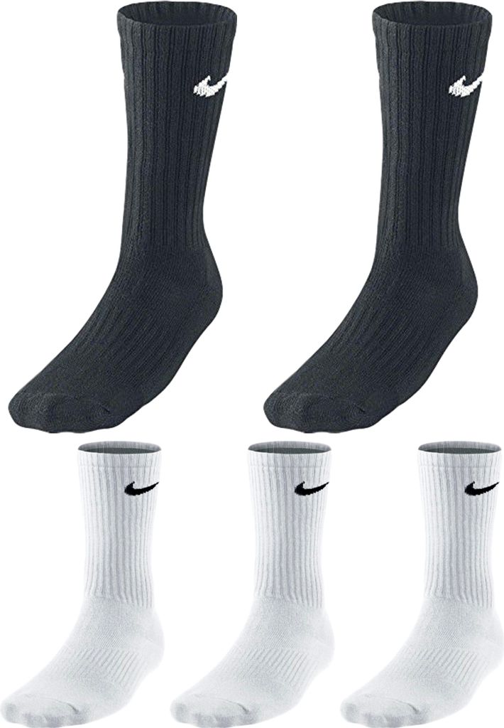 Nike Socken 5 Paar Herren Damen Sparset Tennissocken Sportsocken Laufsocken Paket Bundle