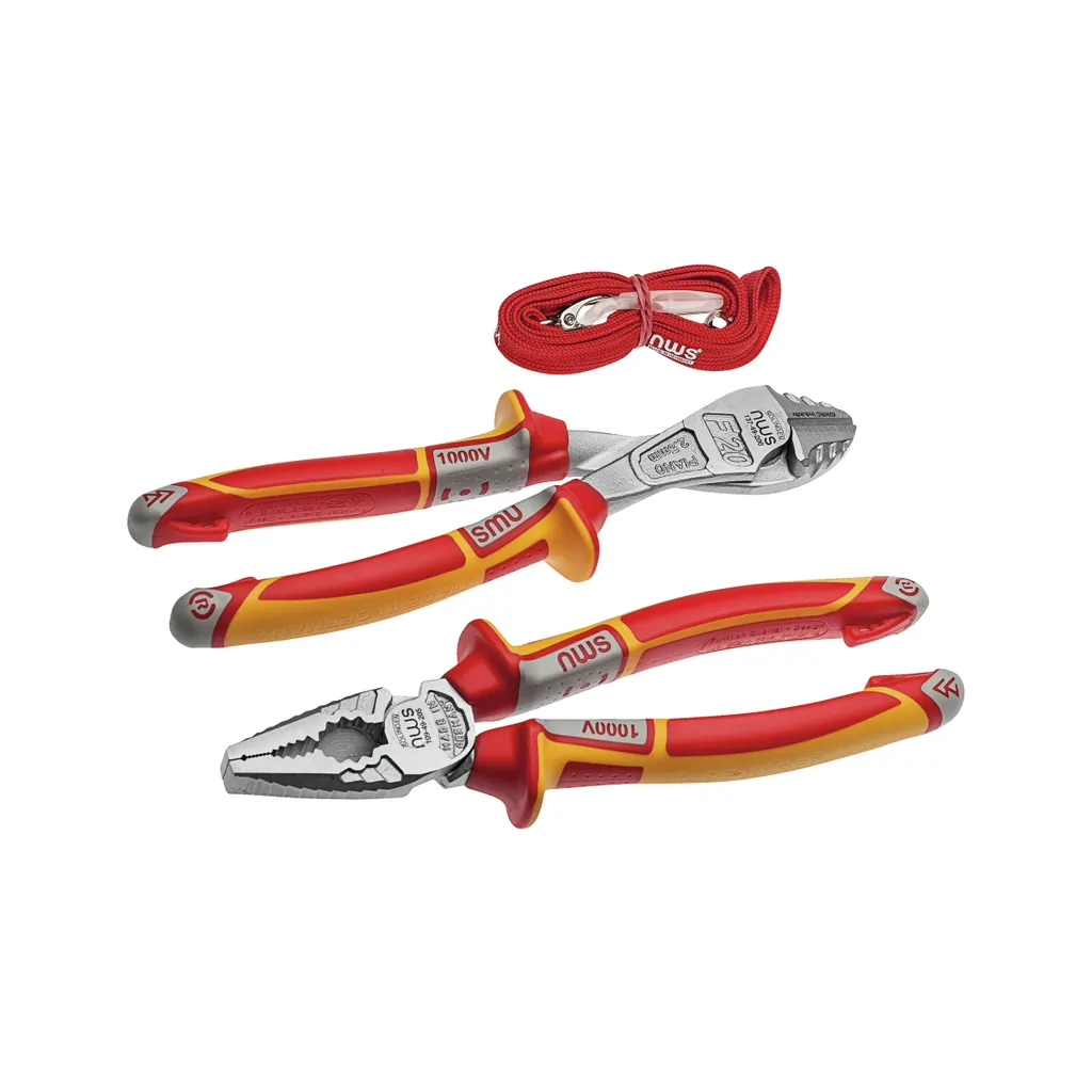 NWS 865-2 VDE Set de pinces Kraft-CombiMax et coupante latérale isolées