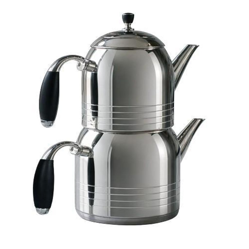 Teekannen Set Edelstahl Induktion 1,4L + 2,2L Türkischer Produktbild 