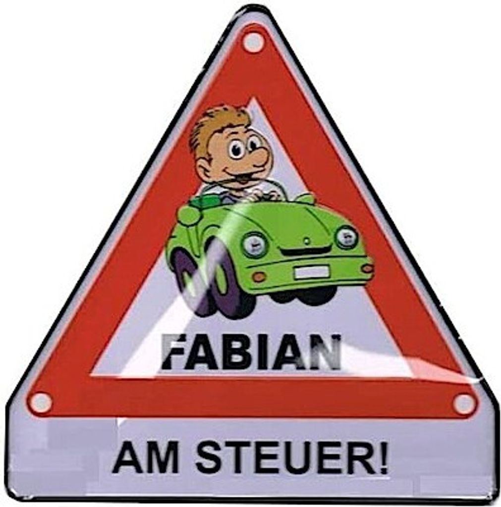Albatros - Achtung-Schild Fabian am Steuer