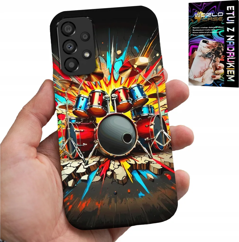 Custodia Per Samsung A52 / A52S - Batteria Rock & Roll + Film