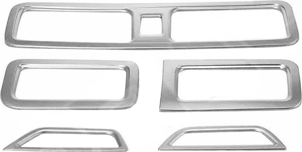 Lüftungsgitter Abdeckungsrahmen für Skoda Rapid 2012-2017 Chrom ABS Silber 5tlg