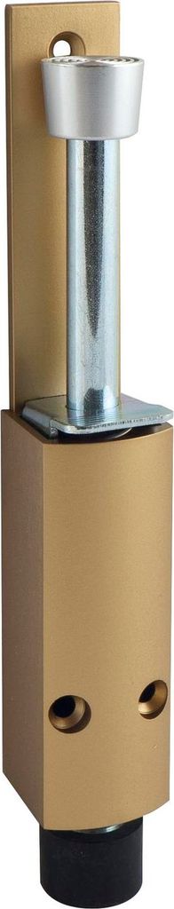 Türfeststeller 1222 Hub 60 mm, 35 x 225 mm, Aluminium goldfärbig lackiert