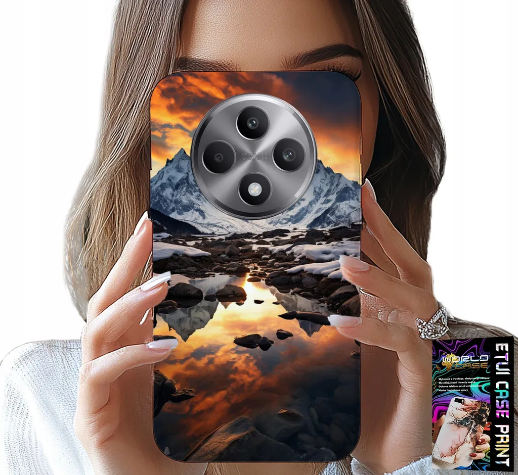 Custodia Design Everest Oppo Reno12 F 5G - Cover Cime con Vetro