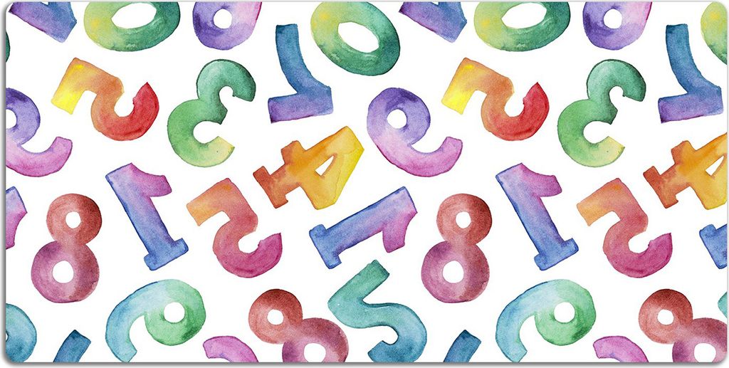 Schreibtischmatte Tischunterlage 90x45 cm Mauspad - Bunte Buchstaben