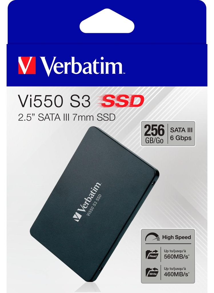 Verbatim Vi550 S3 SSD 256GB, 256 GB, 2.5", 520 MB/s, 6 Produktbild 