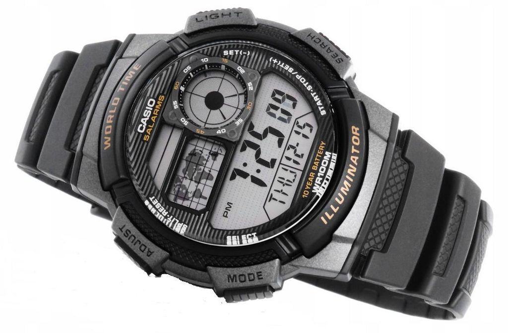 Casio Collection AE-1000W-1AVDF Herrenuhr Chronograph Produktbild 