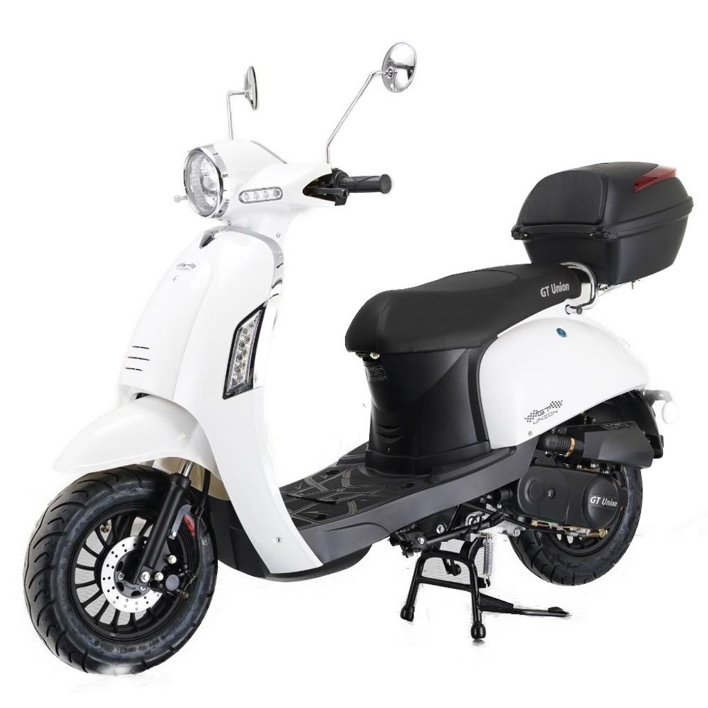 Motorroller Massimo 50ccm 45 km/h Euro 5, perlenweiß matt Produktbild 