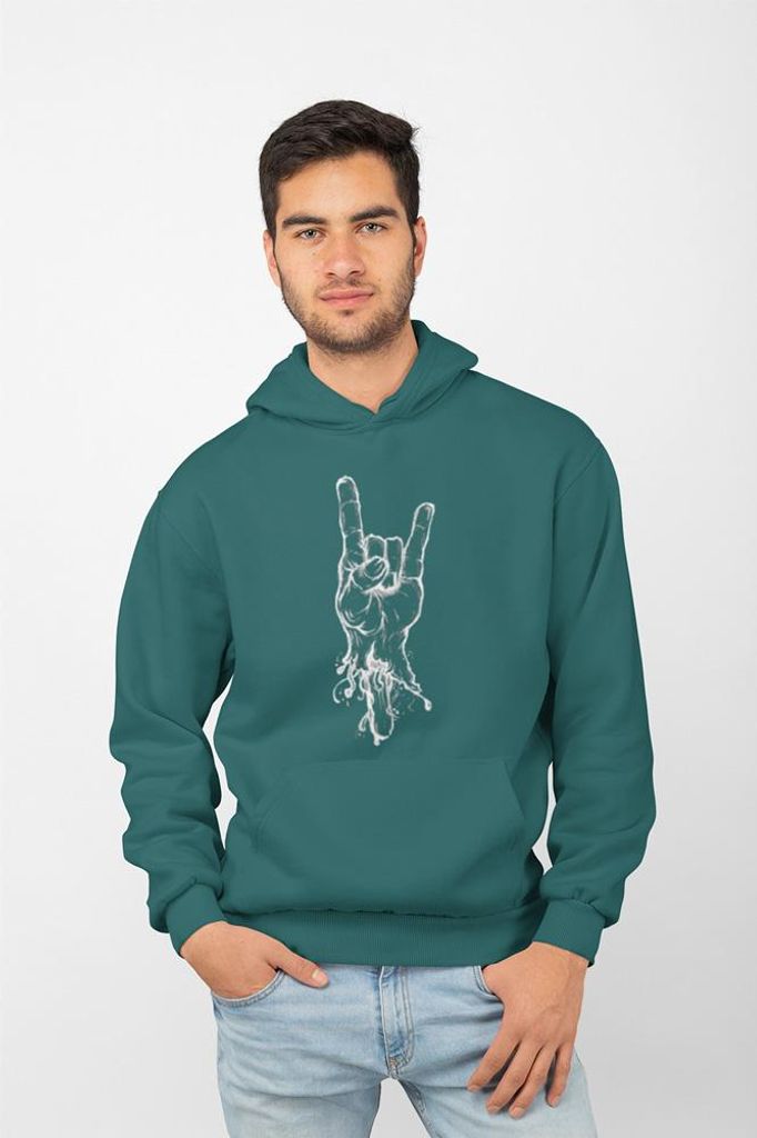 D&B Uni Hoodie ZN00015 Rock Dunkles Türkis-Größe S