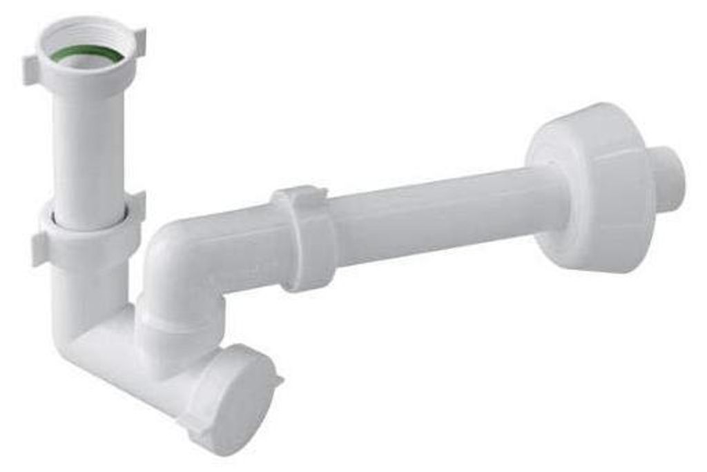 Idro Bric Sifone Bazooka S0310B 1"1/4 Drehbarer Abfluss 32mm Weiß