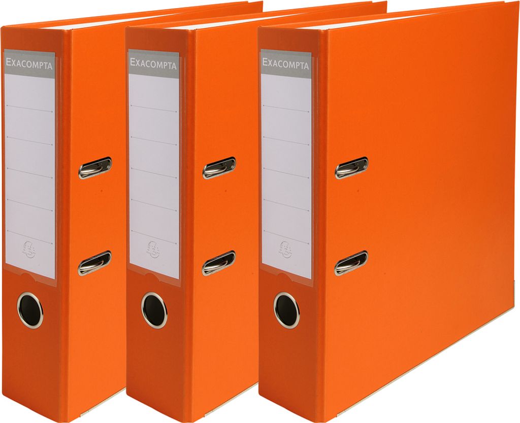 EXACOMPTA PP-Ordner Premium A4 80 mm orange 3er Pack