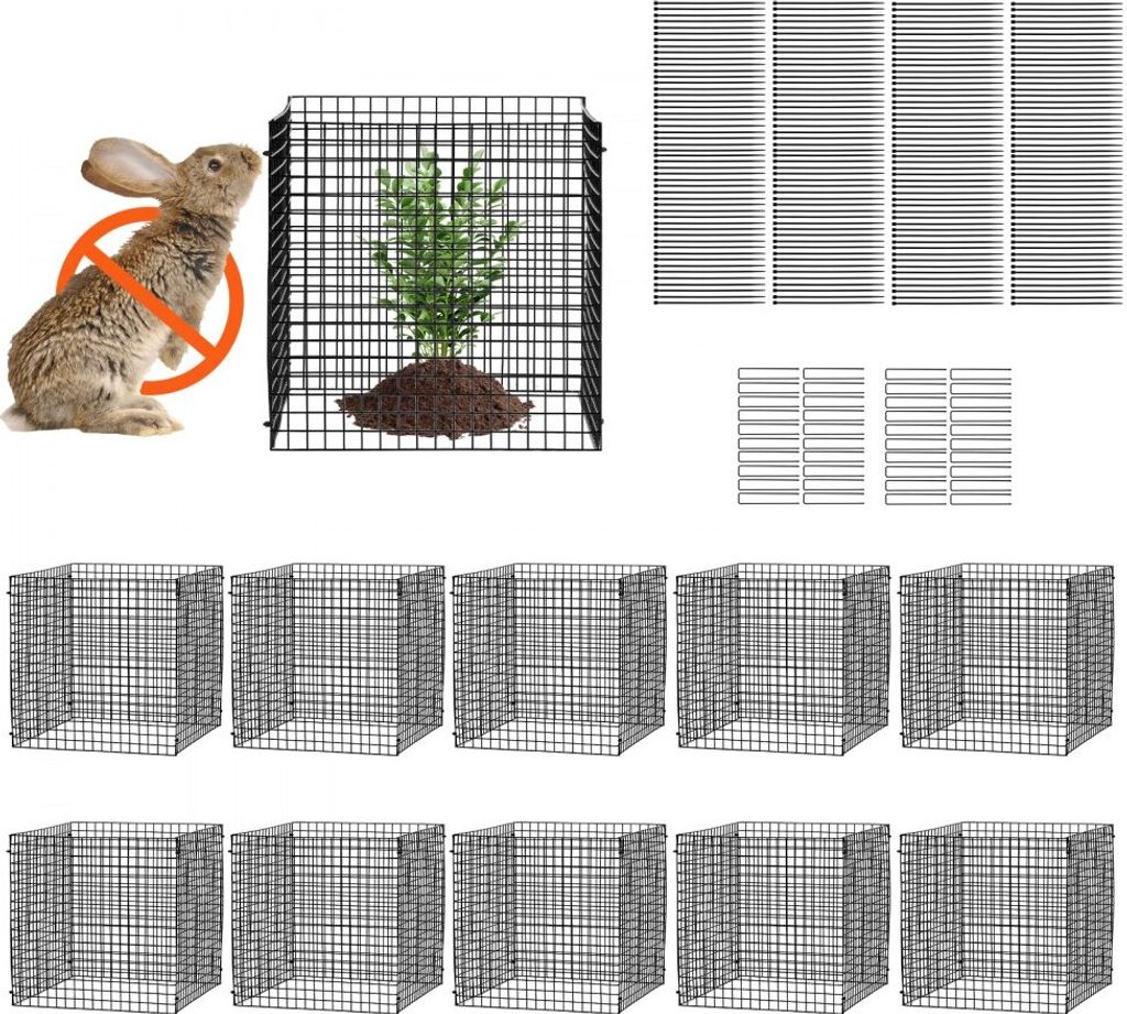 Pflanzenschutzkäfig für Gemüse - 10er-Set - 305x305x305mm - Tierabwehr - Hochwertiger Pflanzenkäfig - Gartenbedarf