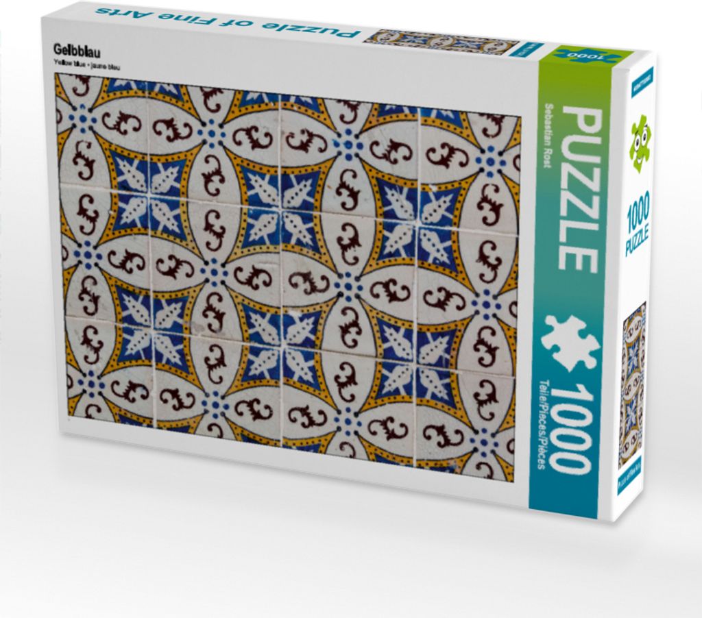 CALVENDO Puzzle Gelbblau 1000 Teile Puzzle quer | 1000 Teile Lege-Größe 64x48cm Foto-Puzzle für glückliche Stunden