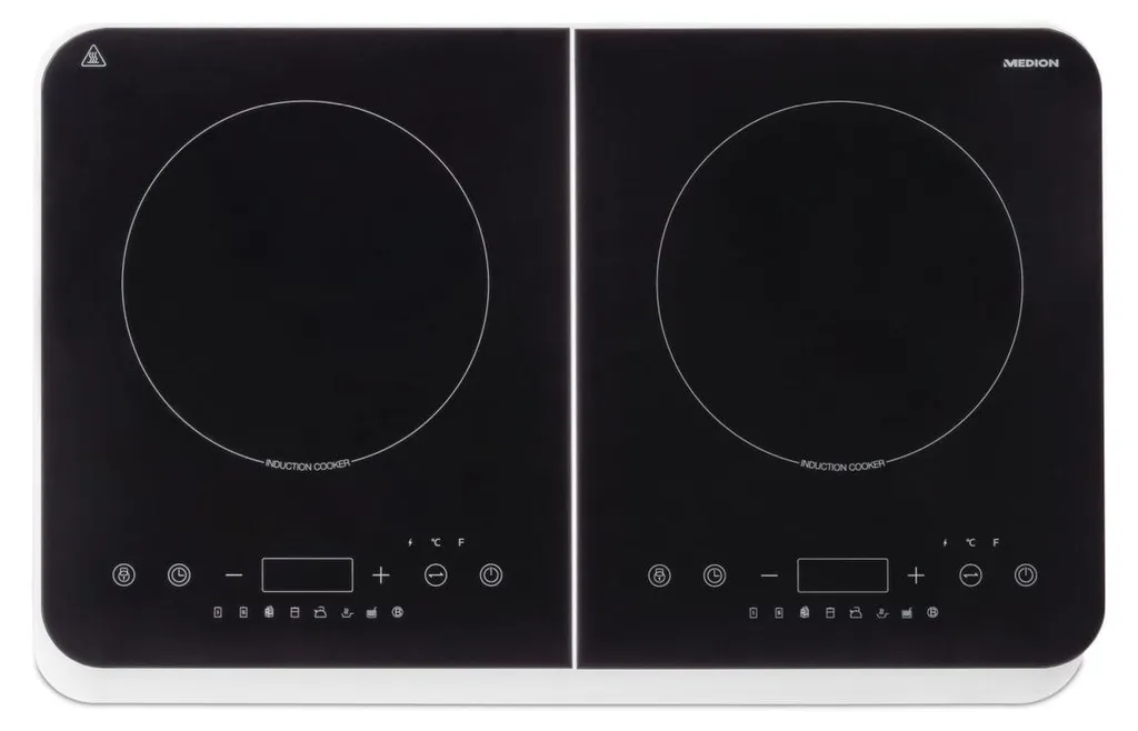Double plaque induction 3500W MEDION : cuisinez vite sans encombrement