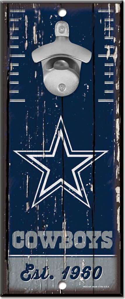 NFL Dallas Cowboys Bottle Opener Flaschenöffner Wood Sign Produktbild 