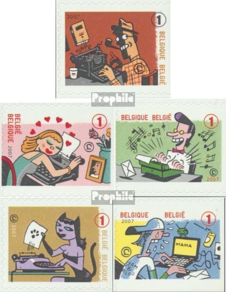 Briefmarken Belgien 2007 Mi 3763Dr-3767Er (kompl.Ausg.) postfrisch Fest der Briefmarke