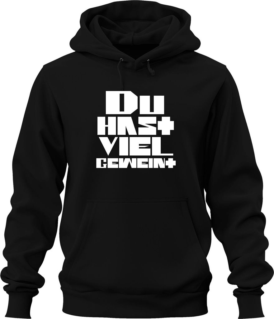 Du hast viel geweint plus sarkastisch ironisch Geschenk Retro Uni Hoodie Kapuzenpullover, Schwarz, 3XL