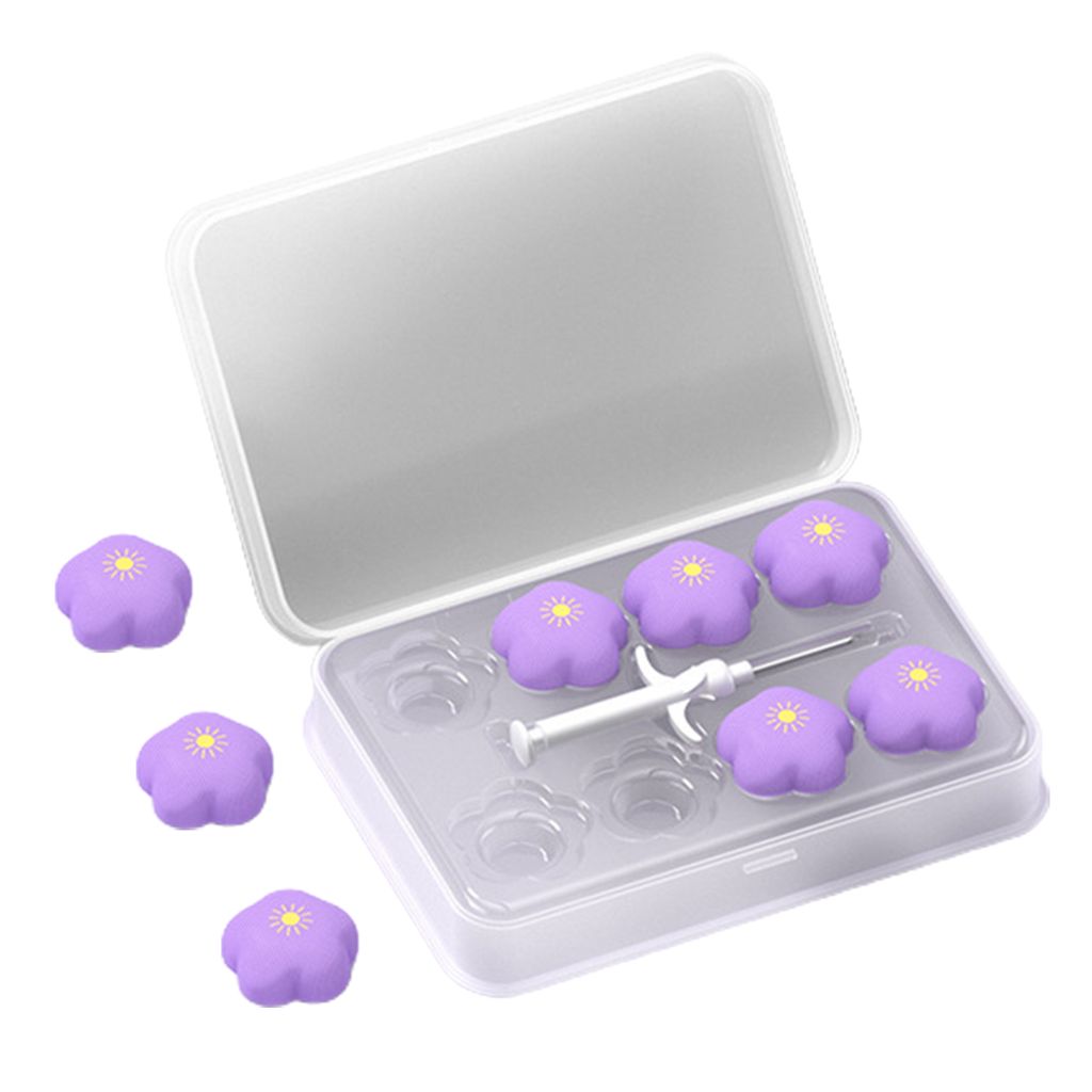 8pcs/Box Blumenquilthalter unsichtbare nahtlose Plastiknagelfesterns fest verhindern-Lila