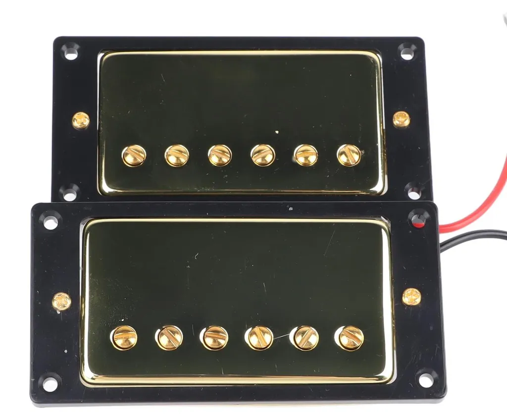 Micro Humbucker Métal Doré pour Guitare : Éliminez les Bruits Parasites - 3