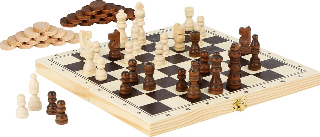 Spieleklassiker 3 in 1 im Holzkoffer Produktbild 