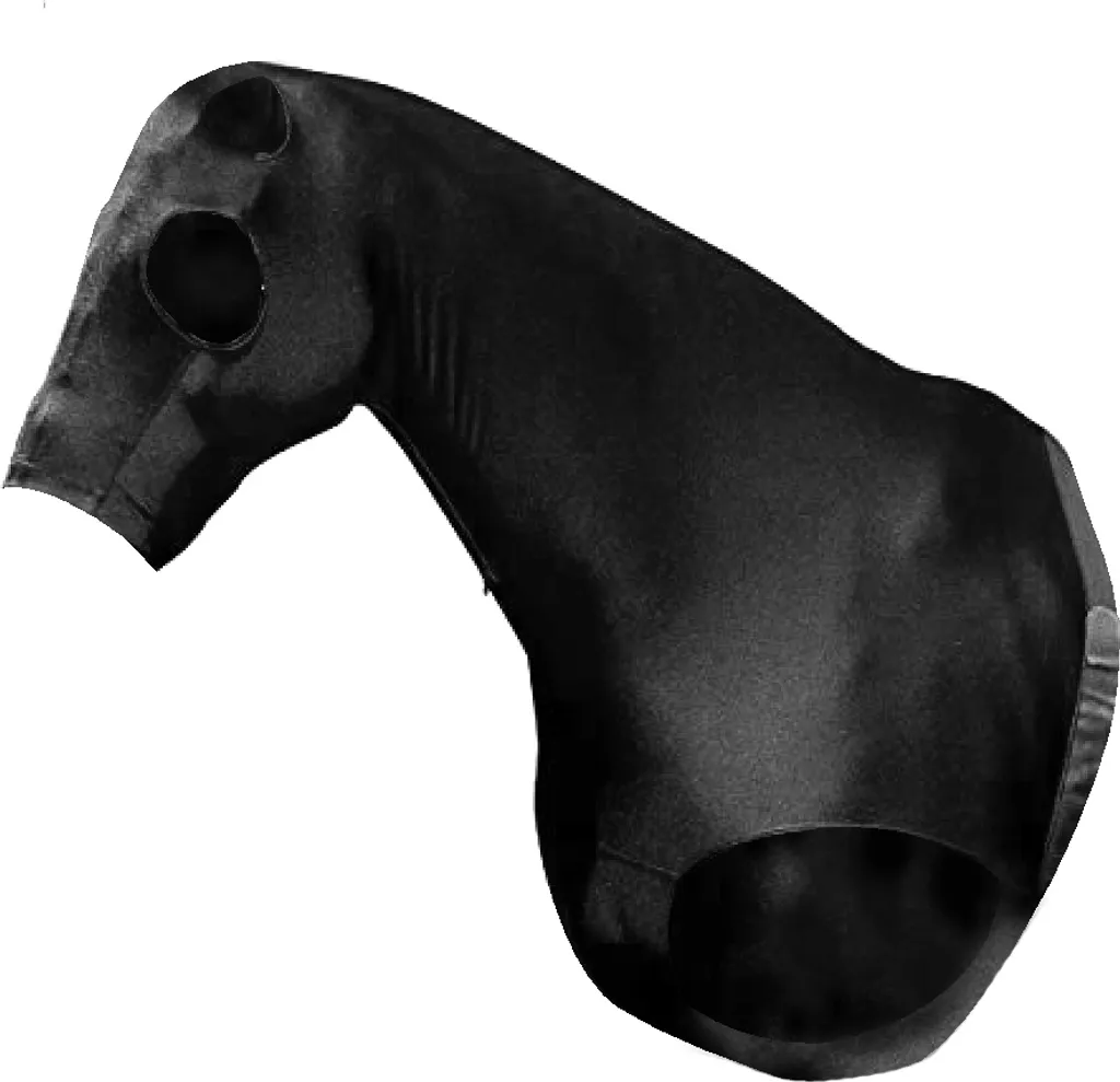 Couvre-cou extensible WB782 Weatherbeeta Noir avec zip pour poney