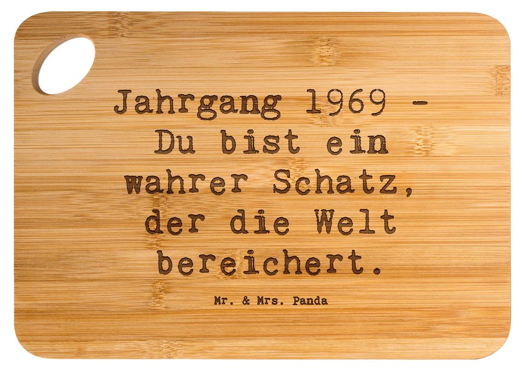 Mr. & Mrs. Panda Frühstücksbrettchen Spruch 1969 Geburtstag Schatz - Transparent - Geschenk, Brett, Alter, holzfrühstücksbrettchen, Geburtstags...