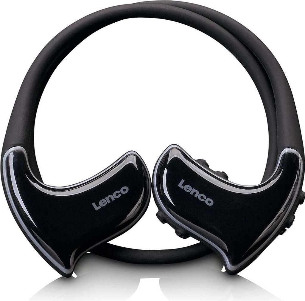 Lenco BTX-750BK - Spritzwasserfestes Bluetooth -Kopfhörer mit MP3-Player - Schwarz