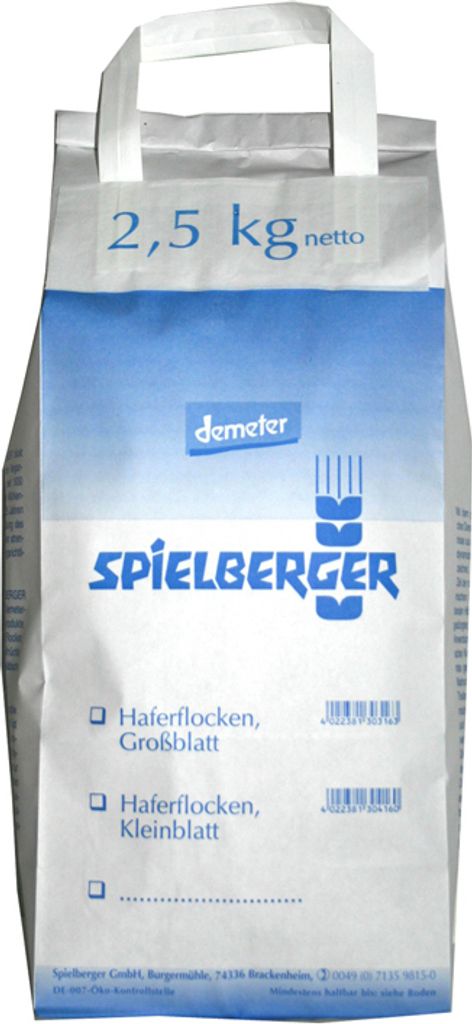 Spielberger Haferflocken Großblatt, Demeter  2,5kg Produktbild 