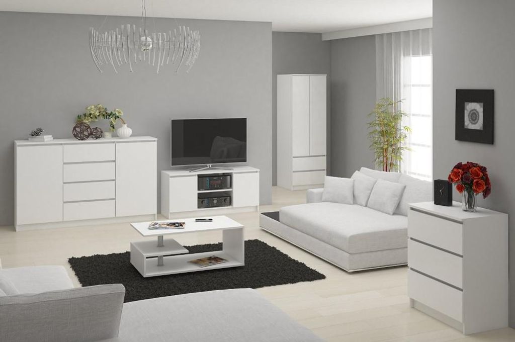 TV-Lowboard 140cm Fernsehtisch 2 Türen TV-Schrank 55cm hoch Produktbild 