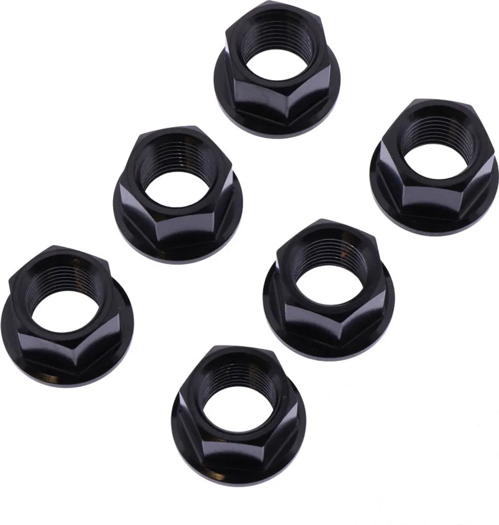 Écrous M12 inox V4A noir anti-corrosion avec filetage fin 1,25 mm