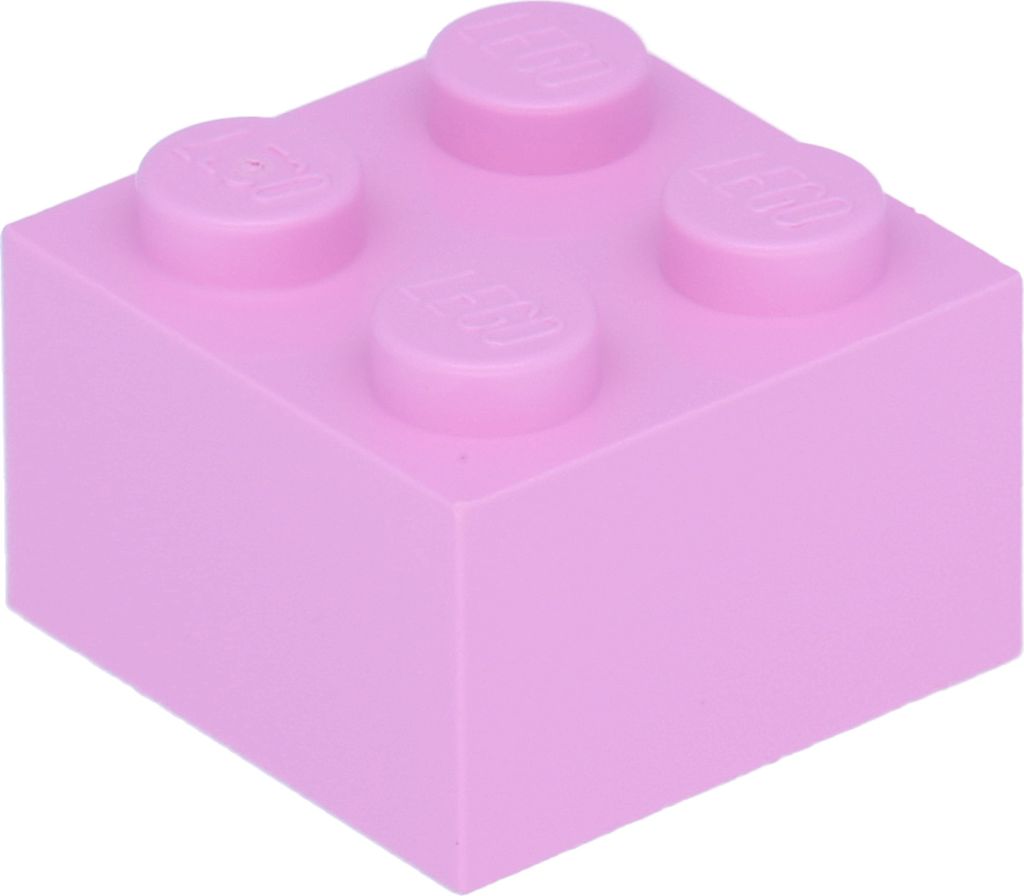 LEGO: 100x Stein 2x2 in hellem Pink
