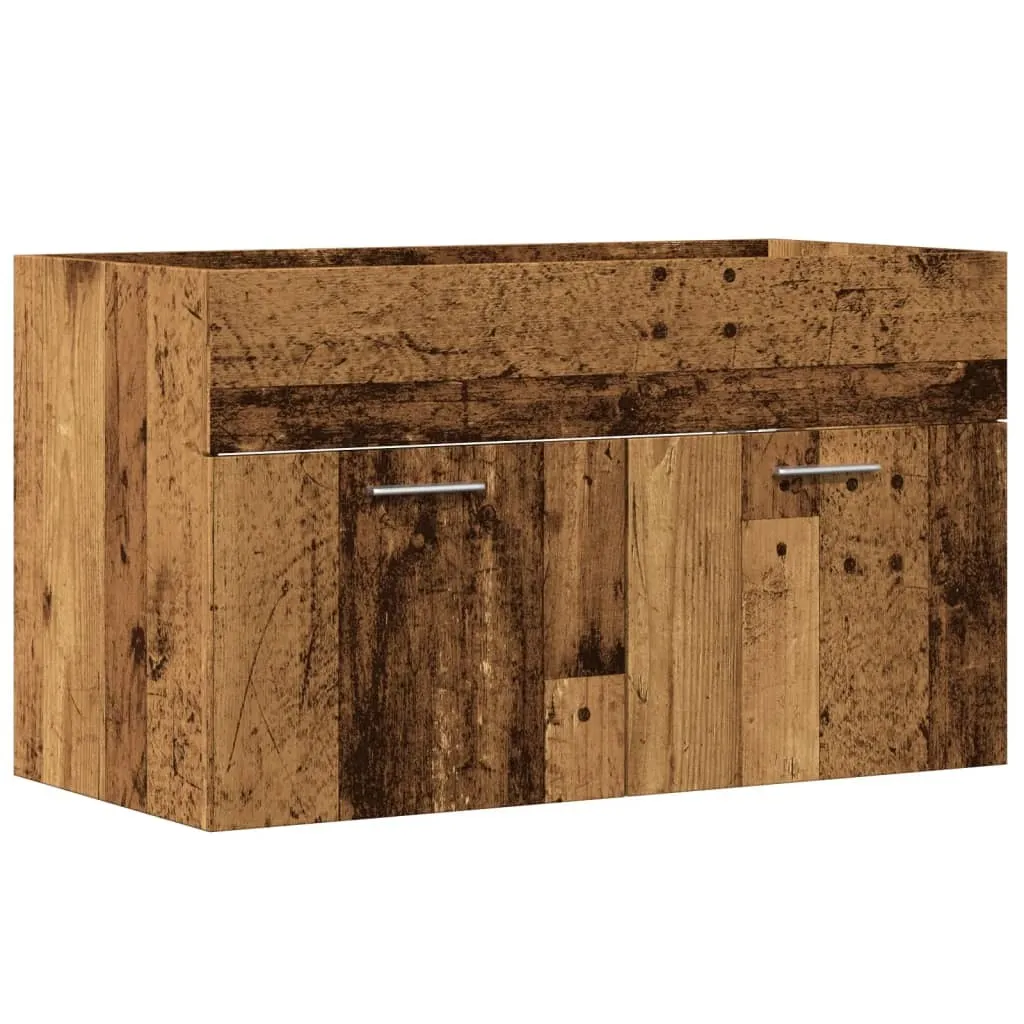 Mobile Bagno Sospeso SYFAX Legno Antico 90cm - Qualità Multistrato